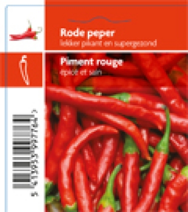 Pepers rood (tray 12 pot)